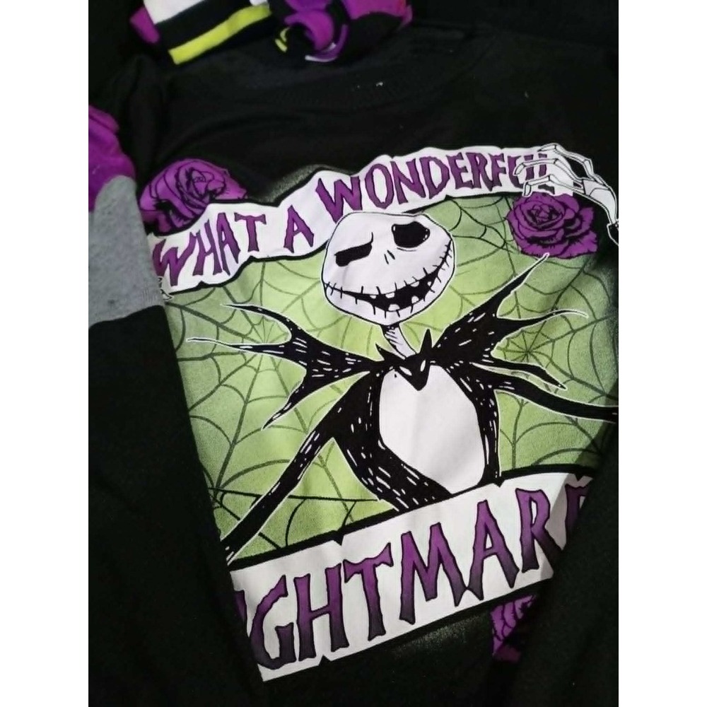 Disney Nightmare Before Christmas Jack Skellington Pajama Set Purple Black (48) - Picture 6 of 7